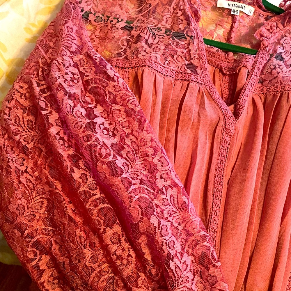 Missguided Lace/Sheer Dress